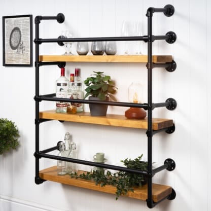 Rustic-Style-Drinks-Cabinet-Industrial Powder-Coated-Pipe-Style-3