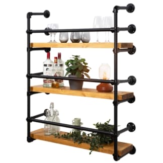 Rustic-Style-Drinks-Cabinet-Industrial Powder-Coated-Pipe-Style