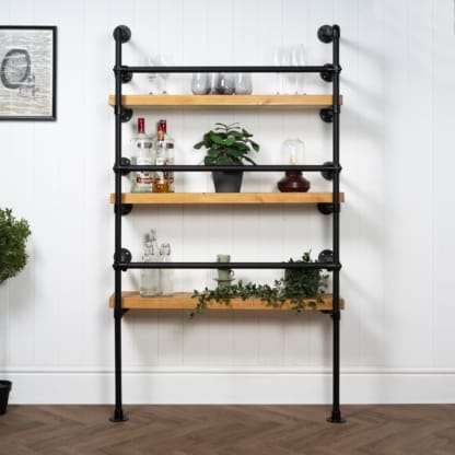 Wall-and-Floor-Mounted-Drinks-Cabinet-Industrial-Powder-Coated-Pipe-Style-3