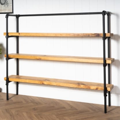 Key-Clamp-Free-Standing-Tiered-Shelving-Unit-Industrial-Powder-Coated-Pipe-Style-4