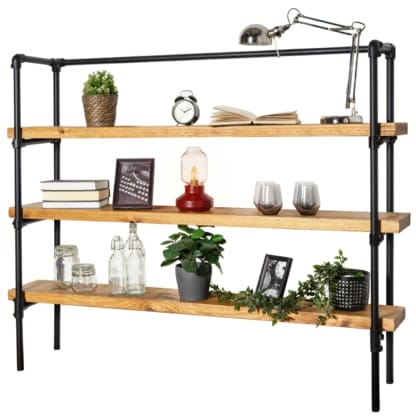Key-Clamp-Free-Standing-Tiered-Shelving-Unit-Industrial-Powder-Coated-Pipe-Style