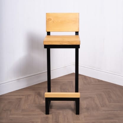 Reclaimed-Timber-and-Industrial-Box-Steel-Bar-Stool-2
