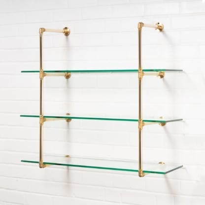Wall-Mounted-Shelving-Unit-Industrial -Brass-Pipe-with-Glass-Shelving-6