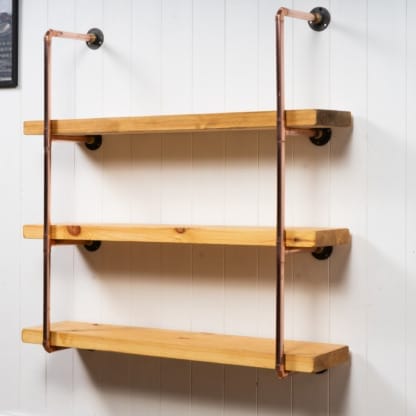 Wall-Mounted-Shelving-Unit-With-Reclaimed-Wooden-Shelves-Copper-Pipe-Style-5