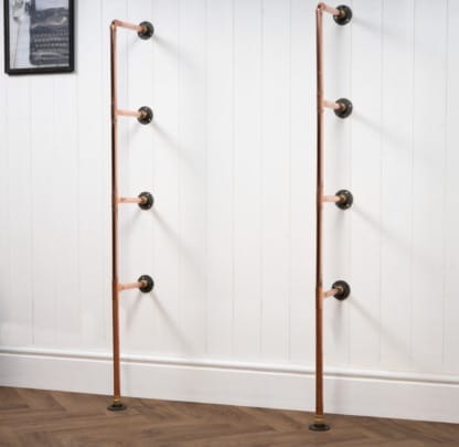 Floor-Mounted-Shelving-Unit-Without-Shelves-Copper-Pipe-Style-6