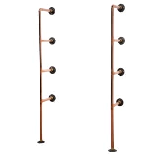 Floor-Mounted-Shelving-Unit-Without-Shelves-Thick-Copper-Pipe-Style