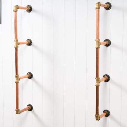 Tiered-Shelving-Unit-Without-Shelves-Thick-Copper-Pipe-and-Brass-Style-3