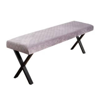 Upholstered-Rustic-Bench-with-X-Legs