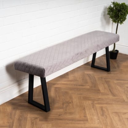Upholstered-Rustic-Bench-with-Trapezium-Legs-2