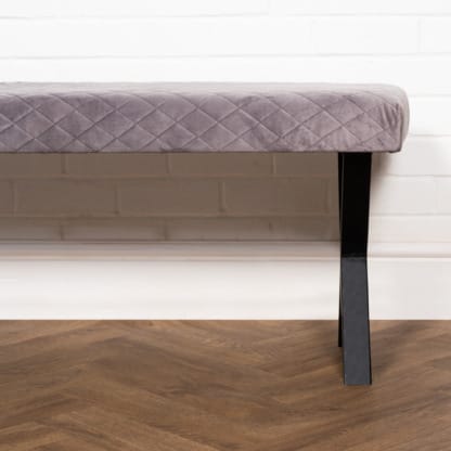 Upholstered-Rustic-Bench-with-X-Legs-3