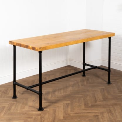 Chunky-Reclaimed-Wood-and-Pipe-Bar-Table-Reclaimed-Timber-&-Powder-Coated-Pipe-Style-4