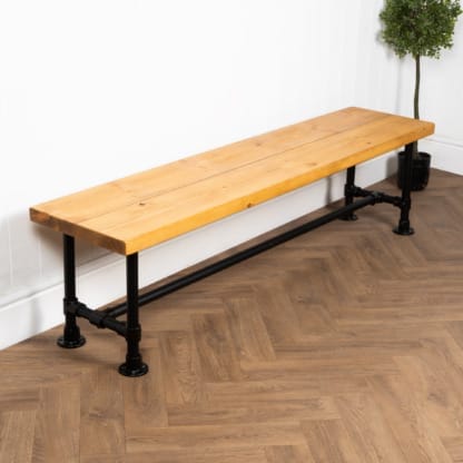 Rustic-Bench-with-Pipe-Legs-Industrial-Powder-Coated-Pipe-Style-3