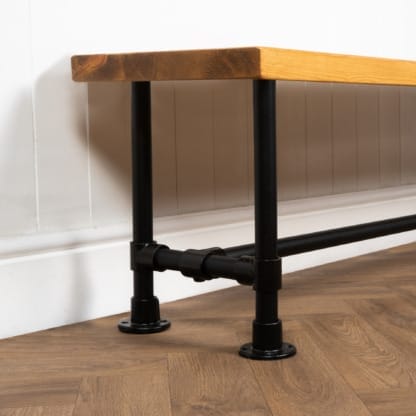 Rustic-Bench-with-Pipe-Legs-Industrial-Powder-Coated-Pipe-Style-4
