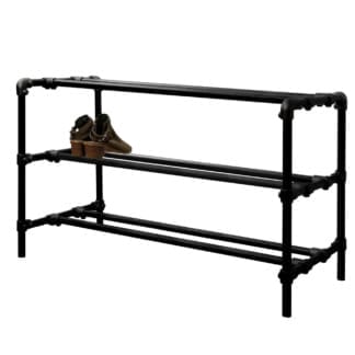 Three-Tiered-Shoe-Rack-Powder-Coated-Key-Clamp-Pipe-Style-4