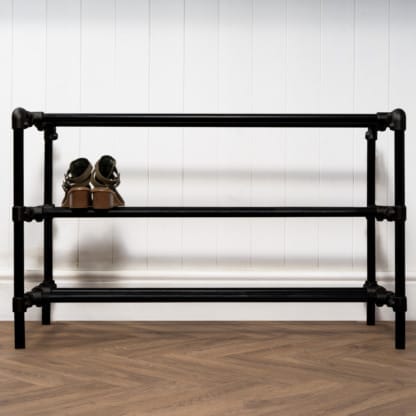 Three-Tiered-Shoe-Rack-Powder-Coated-Key-Clamp-Pipe-Style-2