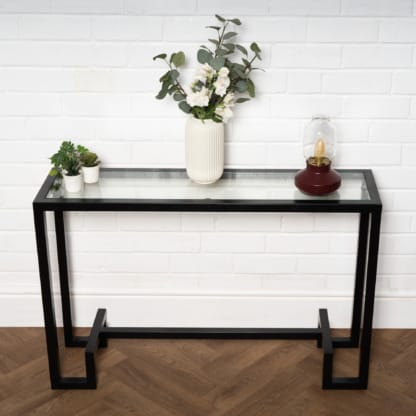 Glass-Top-Console-Table-Industrial-Box-Steel-Style-3