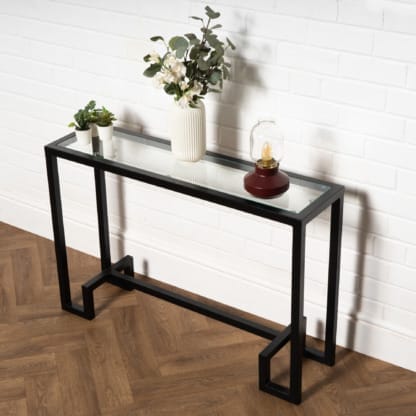 Glass-Top-Console-Table-Industrial-Box-Steel-Style-2