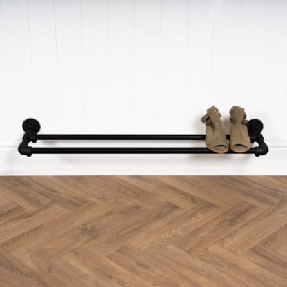 Wall-Mounted-Shoe-Rack-Powder-Coated-Key-Clamp-Pipe-Style-2