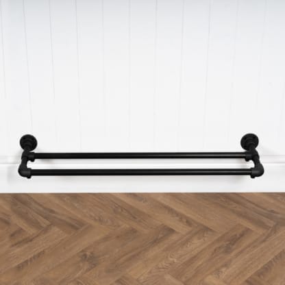 Wall-Mounted-Shoe-Rack-Powder-Coated-Key-Clamp-Pipe-Style