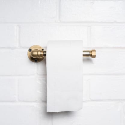 Wall-Mounted-Elbow-Toilet-Roll-Holder-Solid Brass-Pipe-Style-3