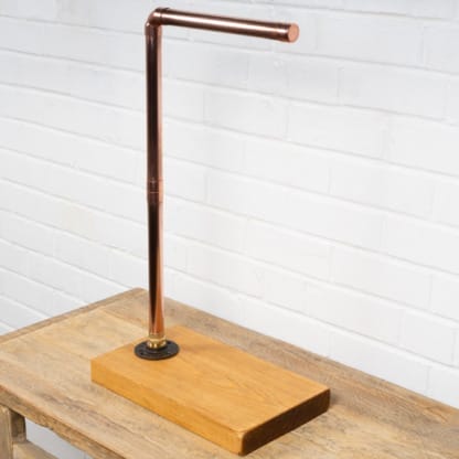 Freestanding-Towel-Rail-Industrial-Copper-Pipe-Style-3