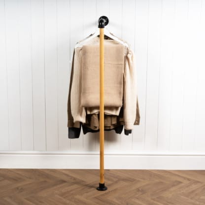 Wall-and-Floor-Mounted-Clothing-Rail-Solid-Wood-Style-3
