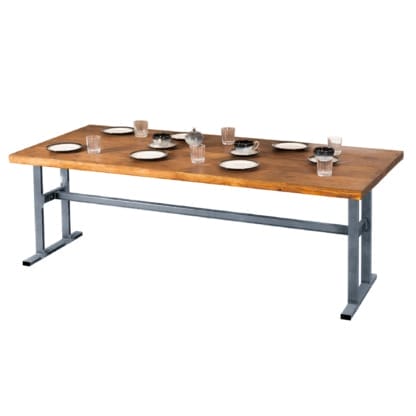 Rustic-Dining-Table-with-Box-Steel-Frame-2