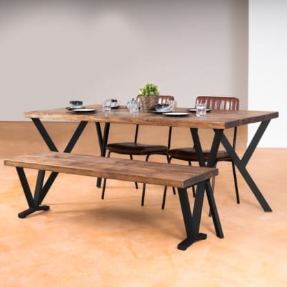 Rustic-Dining-Table-with-Y-Frame-Legs-5