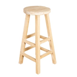 Tall-Traditional-Rustic-Round-Barn-Stool-Reclaimed-Antique-Elm-3
