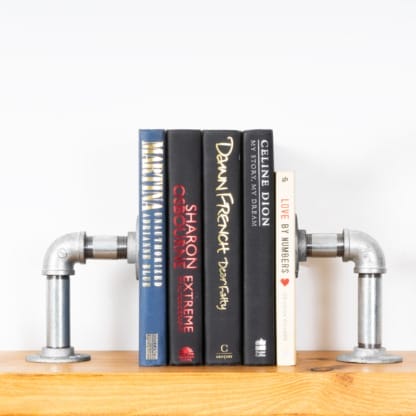 Book-Ends-Industrial-Silver-Pipe-Style-2