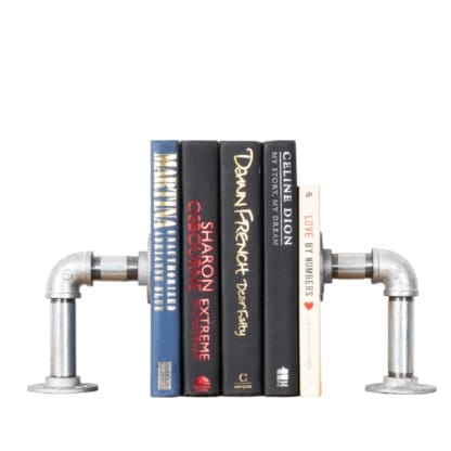 Book-Ends-Industrial-Silver-Pipe-Style-1