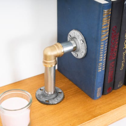 Book-Ends-Industrial-Silver-and-Brass-Pipe-Style-3