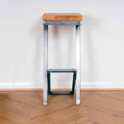 Reclaimed-Timber-and-Industrial-Box-Steel-Backless-Bar-Stool-4