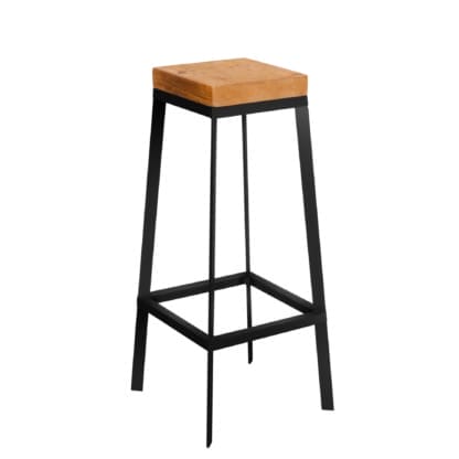 Reclaimed-Timber-and-Industrial-Steel-Backless-Bar-Stool-1