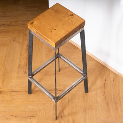 Reclaimed-Timber-and-Industrial-Steel-Backless-Bar-Stool-3