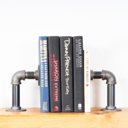 Book-Ends-Industrial-Raw-Steel-Pipe-Style-4