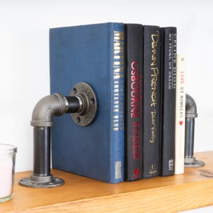 Book-Ends-Industrial-Raw-Steel-Pipe-Style-3