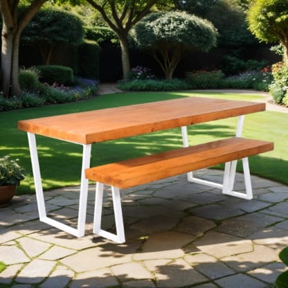 Chunky-Rustic-Garden-Table-with-Reverse-Trapezium-Legs-3