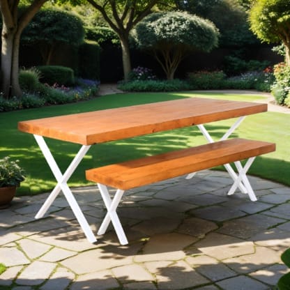 Chunky-Rustic-Garden-Table-with-X-Legs-3