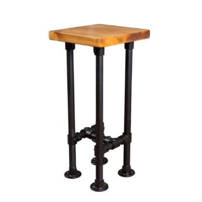 Reclaimed-Wood-Stool-with-Pipe-Legs-Black-Powder-Coated-Key-Clamp-Style-5