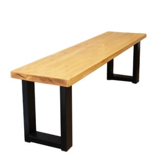 Rustic-Bench-with-Chunky-Square-Legs-2