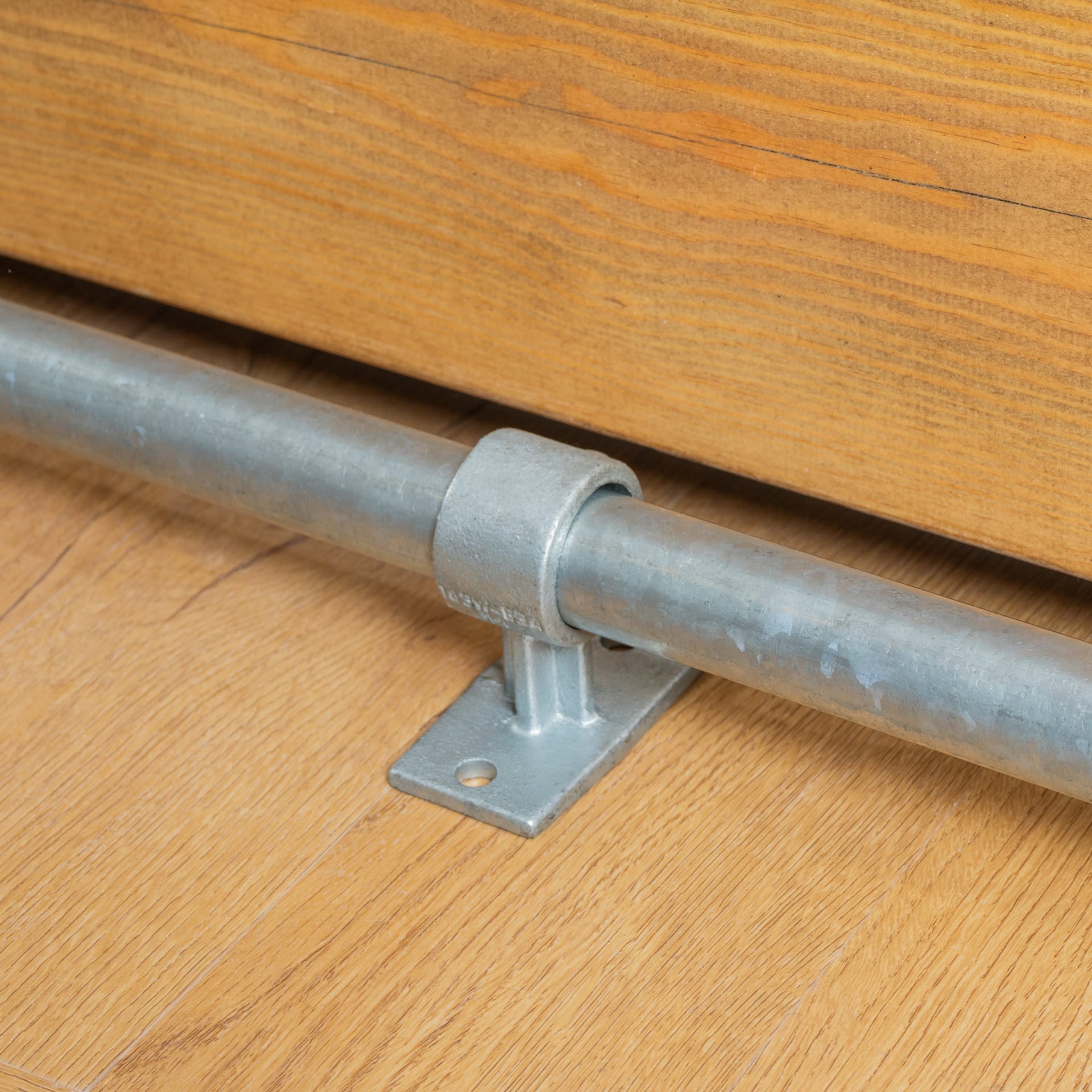 Bar/Kitchen Single Foot Rail - Industrial Silver - Pipe Dream Furniture