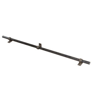 Bar/Kitchen-Single-Foot-Rail-Raw-Steel-Key-Clamp-Pipe-Style
